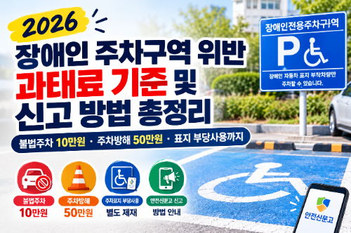 장애인주차구역 사진