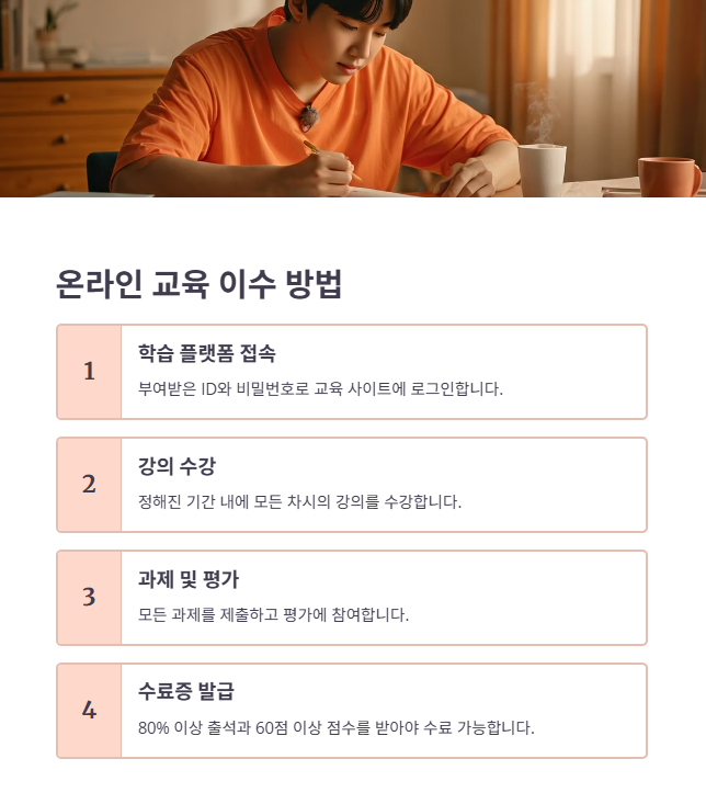 온라인 교육 신청 및 이수