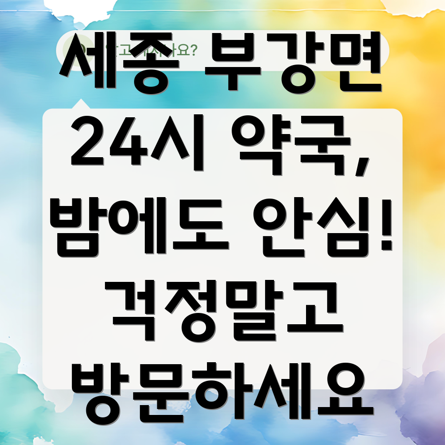 세종시 부강면 24시간 약국
