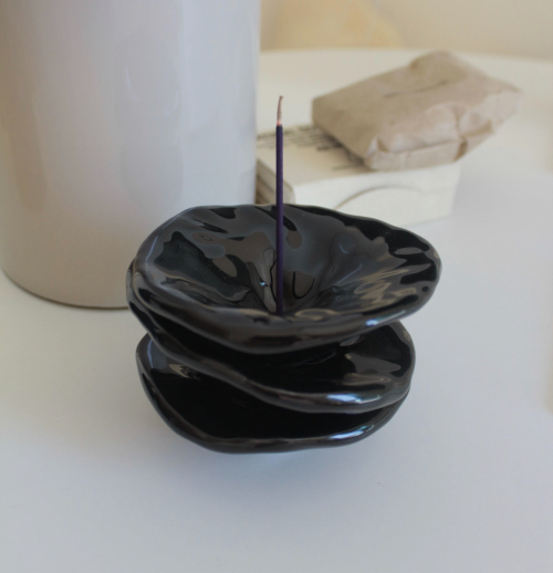 움푹파인 원형 인센스 홀더