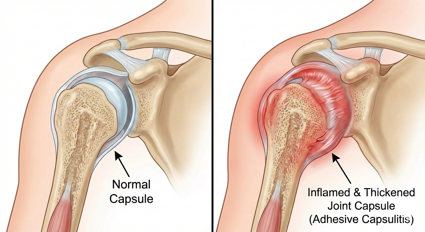 유착성 관절낭염 어깨 관절 염증 구조 설명 이미지