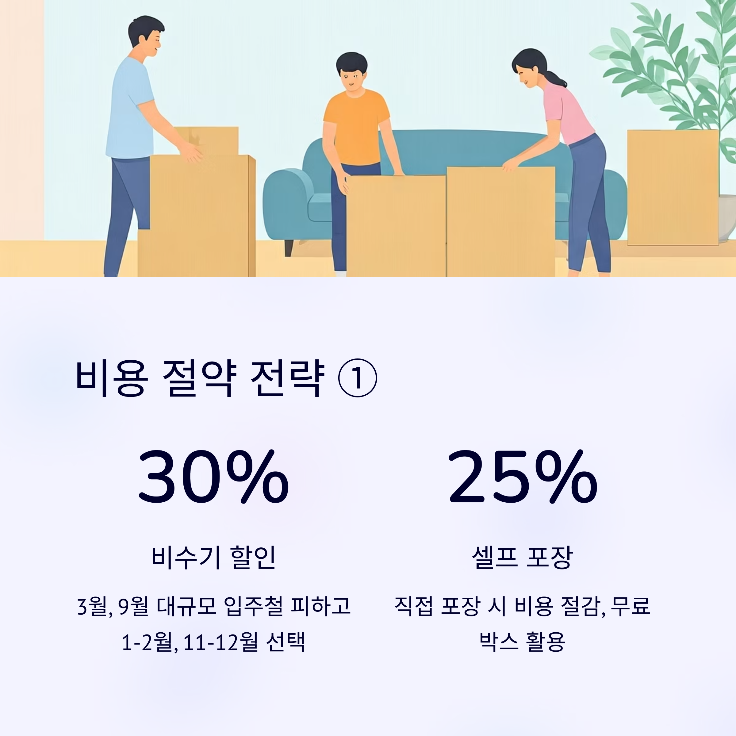 아산 이삿짐센터 비용 절약하기