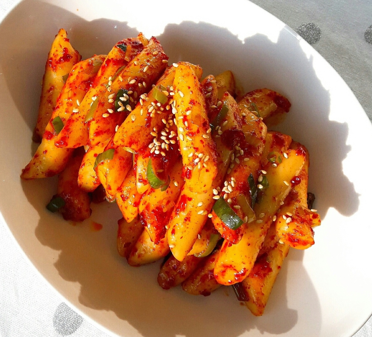 한국의 떡 종류 기름떡볶이