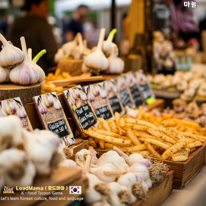 마늘 시장 판매