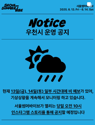 서울썸머바이브일정