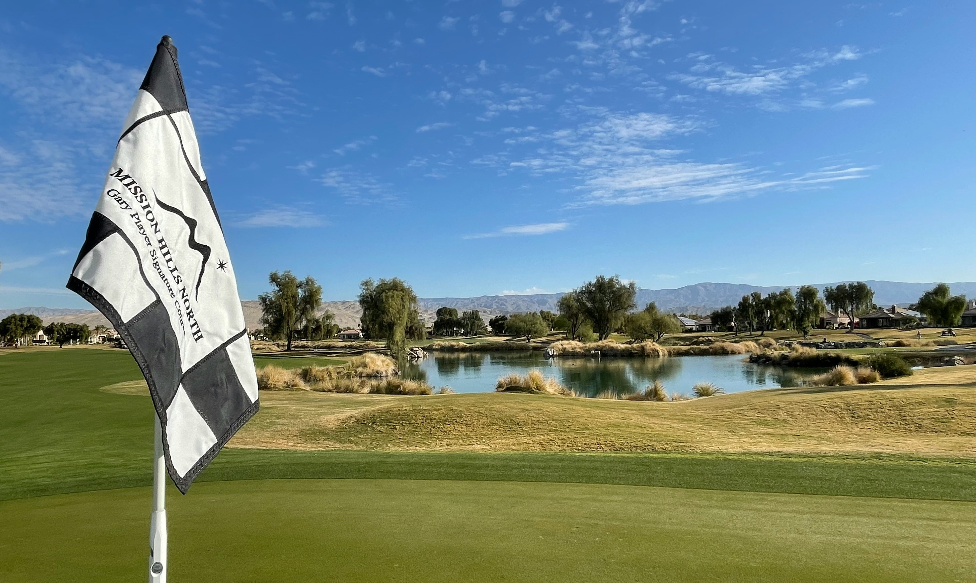 골프장 홀 깃대 사진