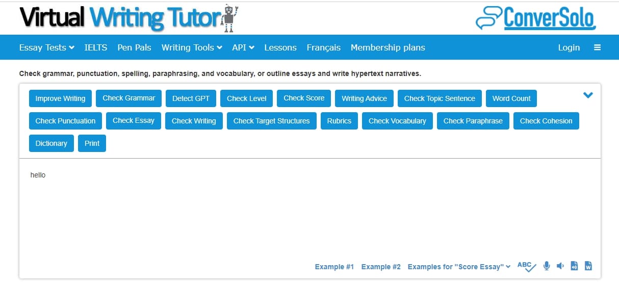 Virtual Writing Tutor