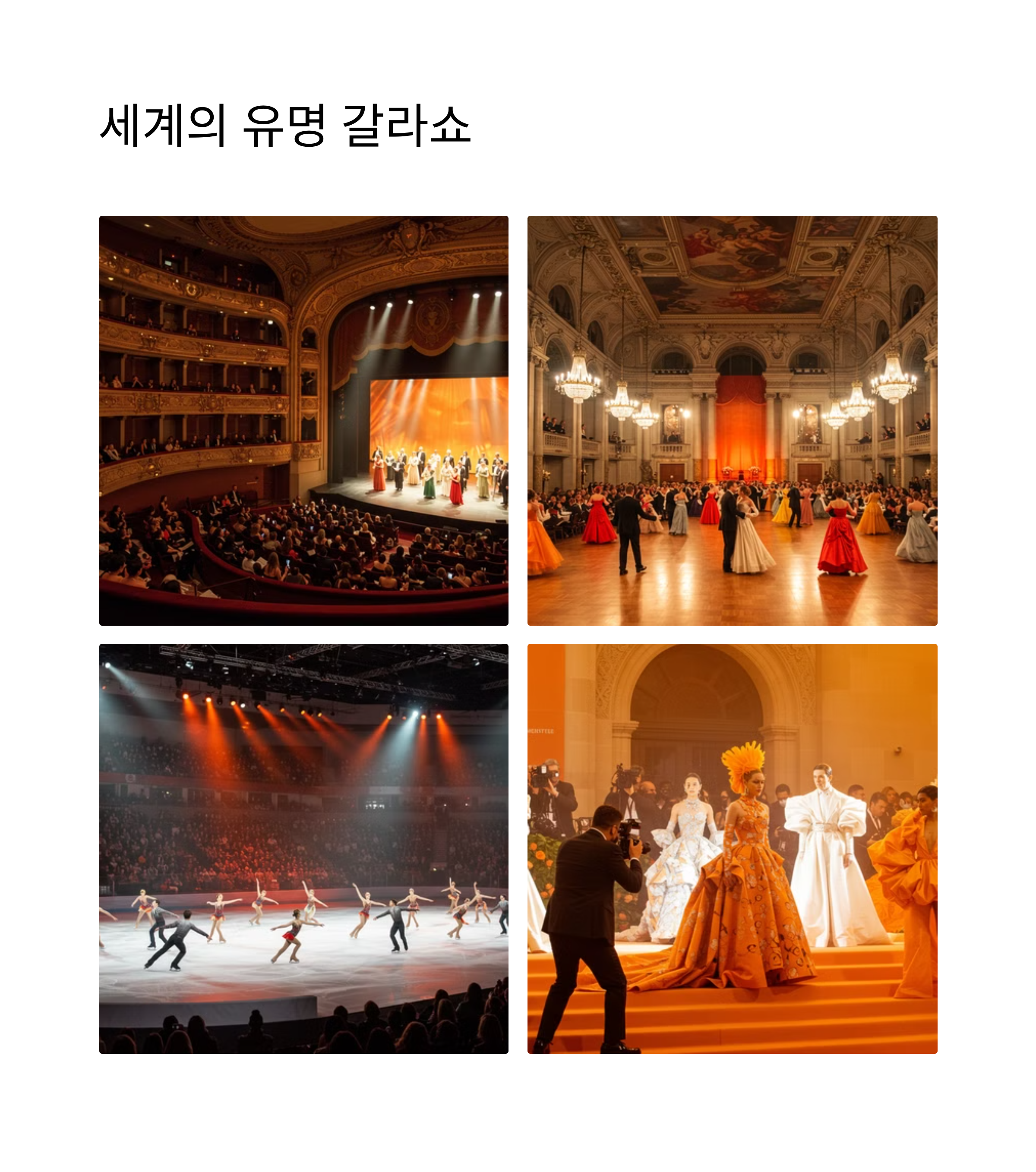 세계적으로 유명한 갈라쇼