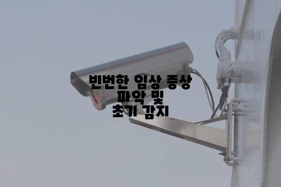 빈번한 임상 증상 파악 및 초기 감지