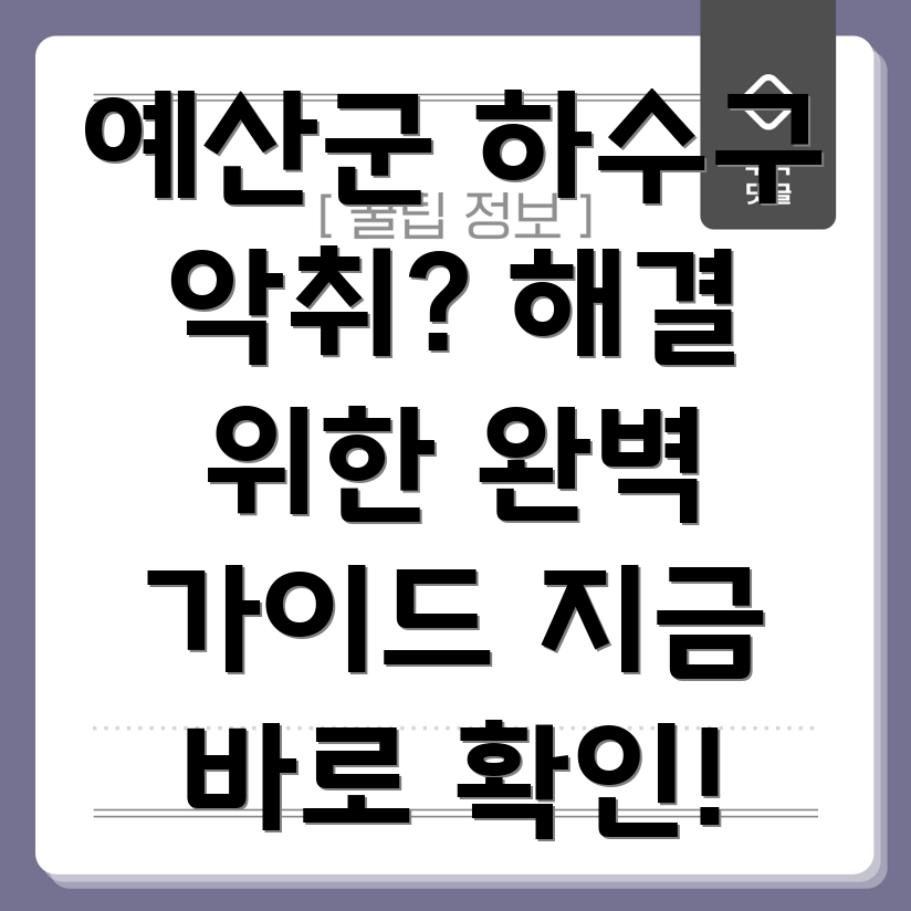 하수구 악취 제거