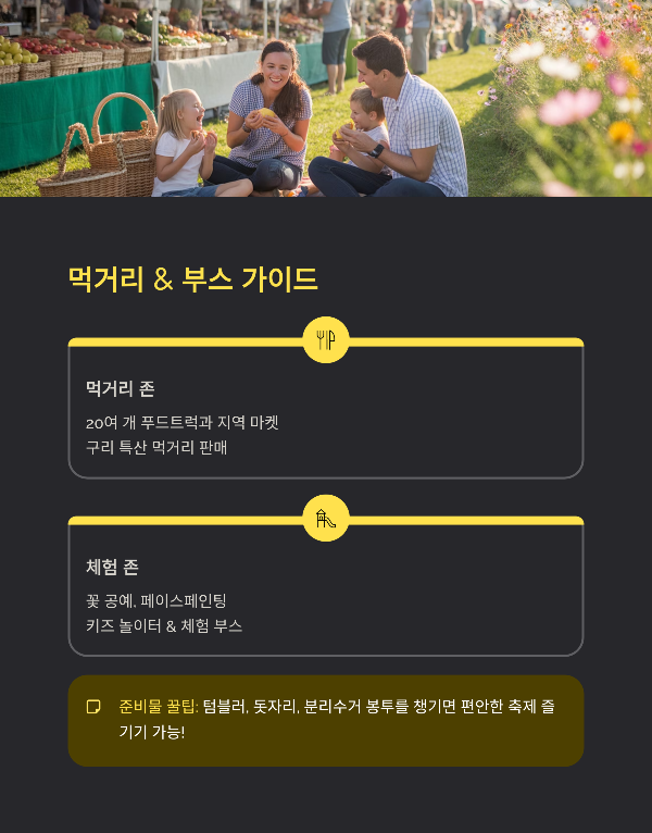 먹거리 &amp; 부스 가이드