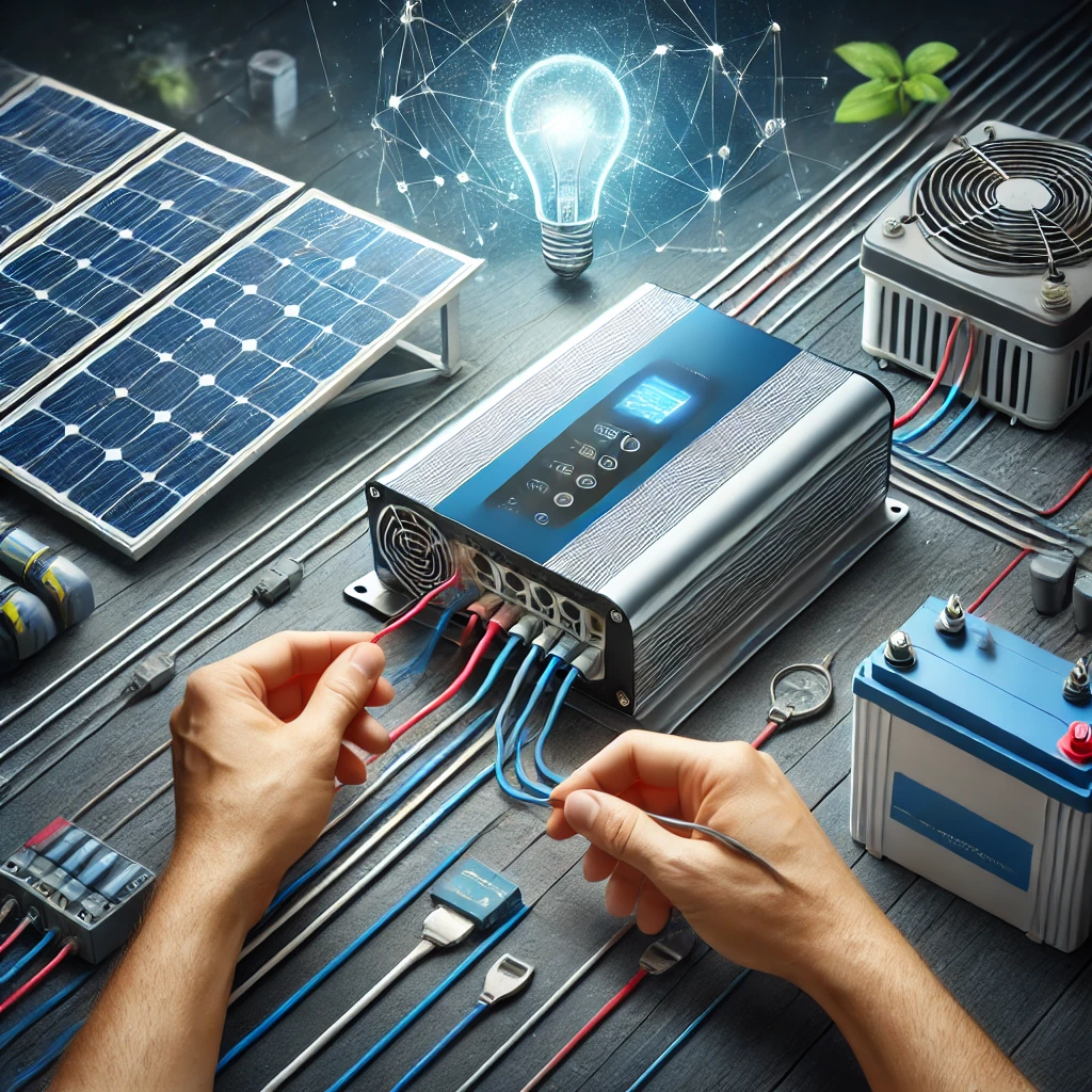 미니 태양광 인버터 업그레이드 – 새로운 인버터로 교체하는 모습