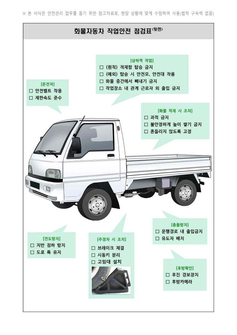 건설업 트럭 작업계획서 표준 서식8