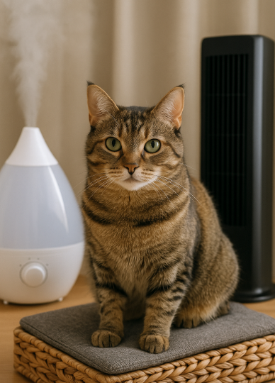 앉아 있는 고양이