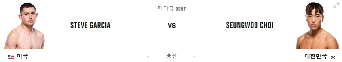 UFC-가르시아-최승우-선수