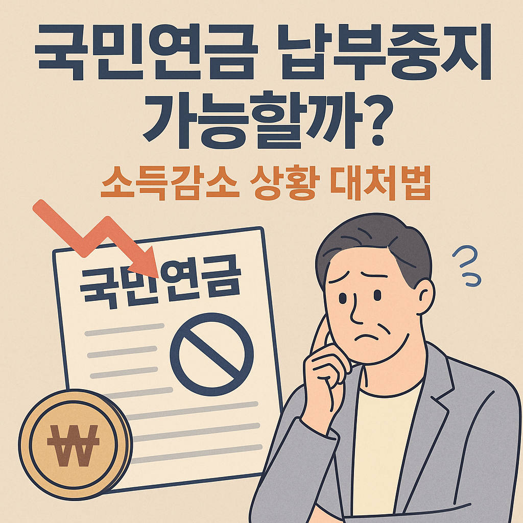 국민연금 납부중지