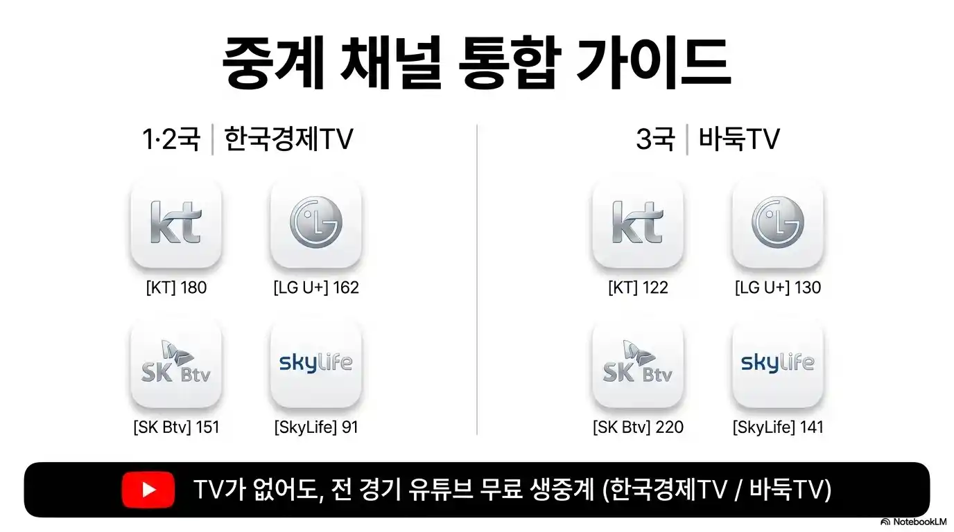 신진서 카타고 기신전 중계 채널과 유튜브 무료 생중계 안내