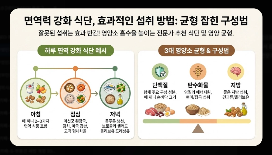 면역력 높이는 음식 베스트 10 [2026년판] 강화 식품 섭취법 및 생활 습관 총정리