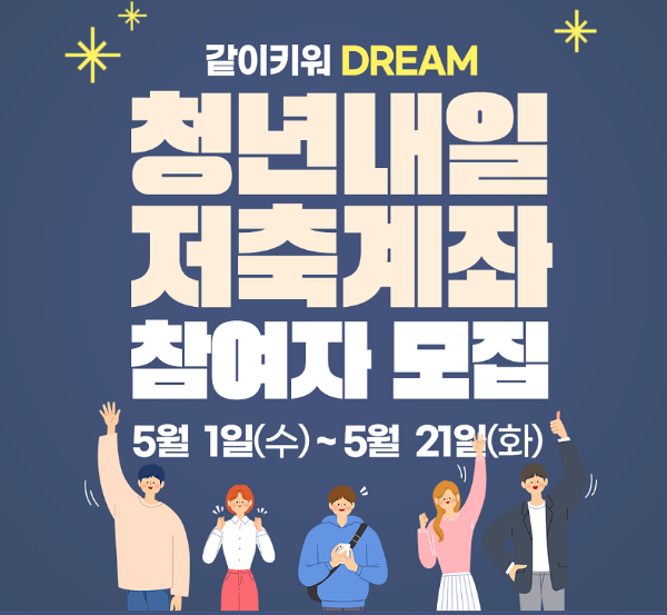 청년내일저축계좌 조건, 신청일, 신청방법, 필요서류, 지원내용, 재산