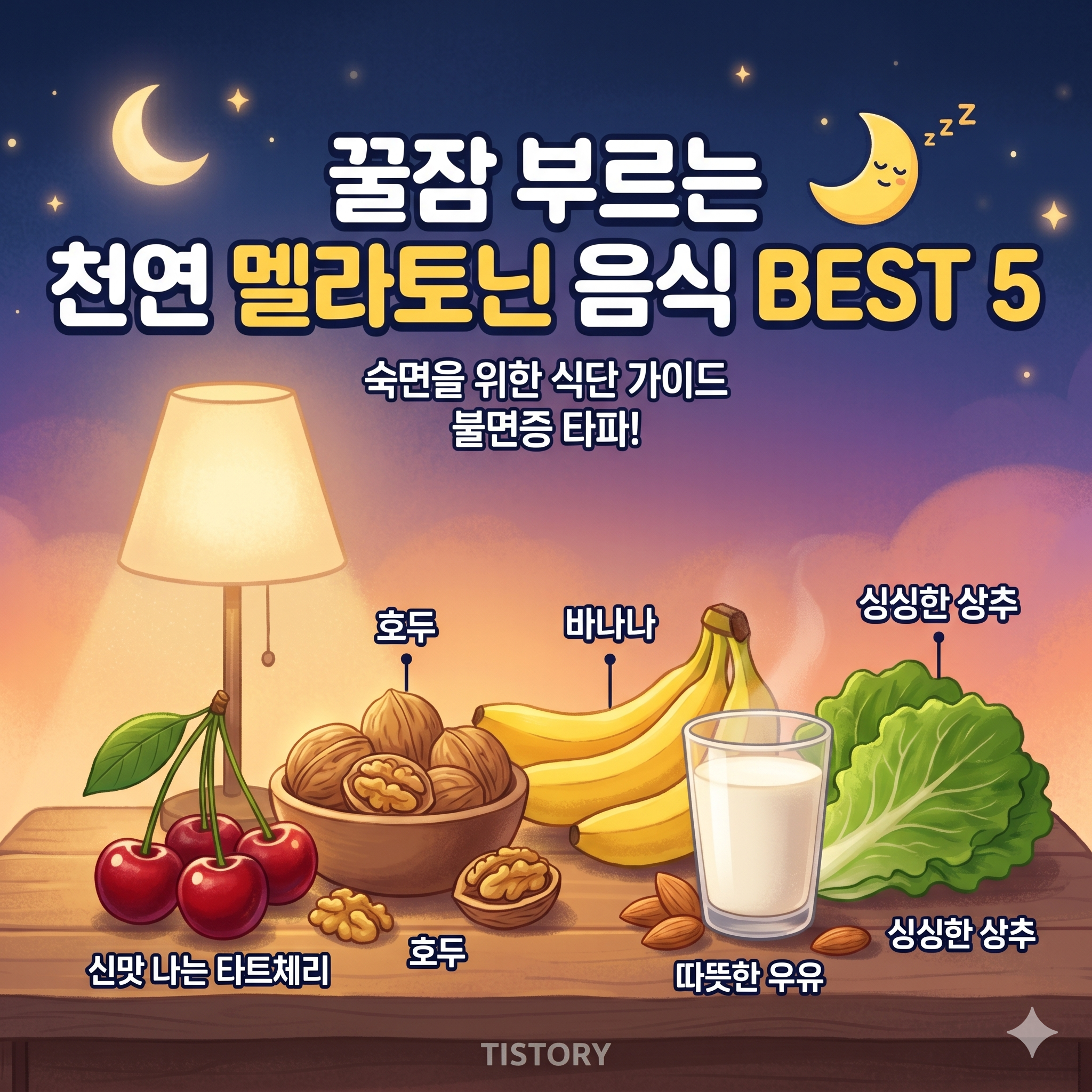 숙면을 부르는 천연 수면 영양제, 멜라토닌 많은 음식 완벽 정리
