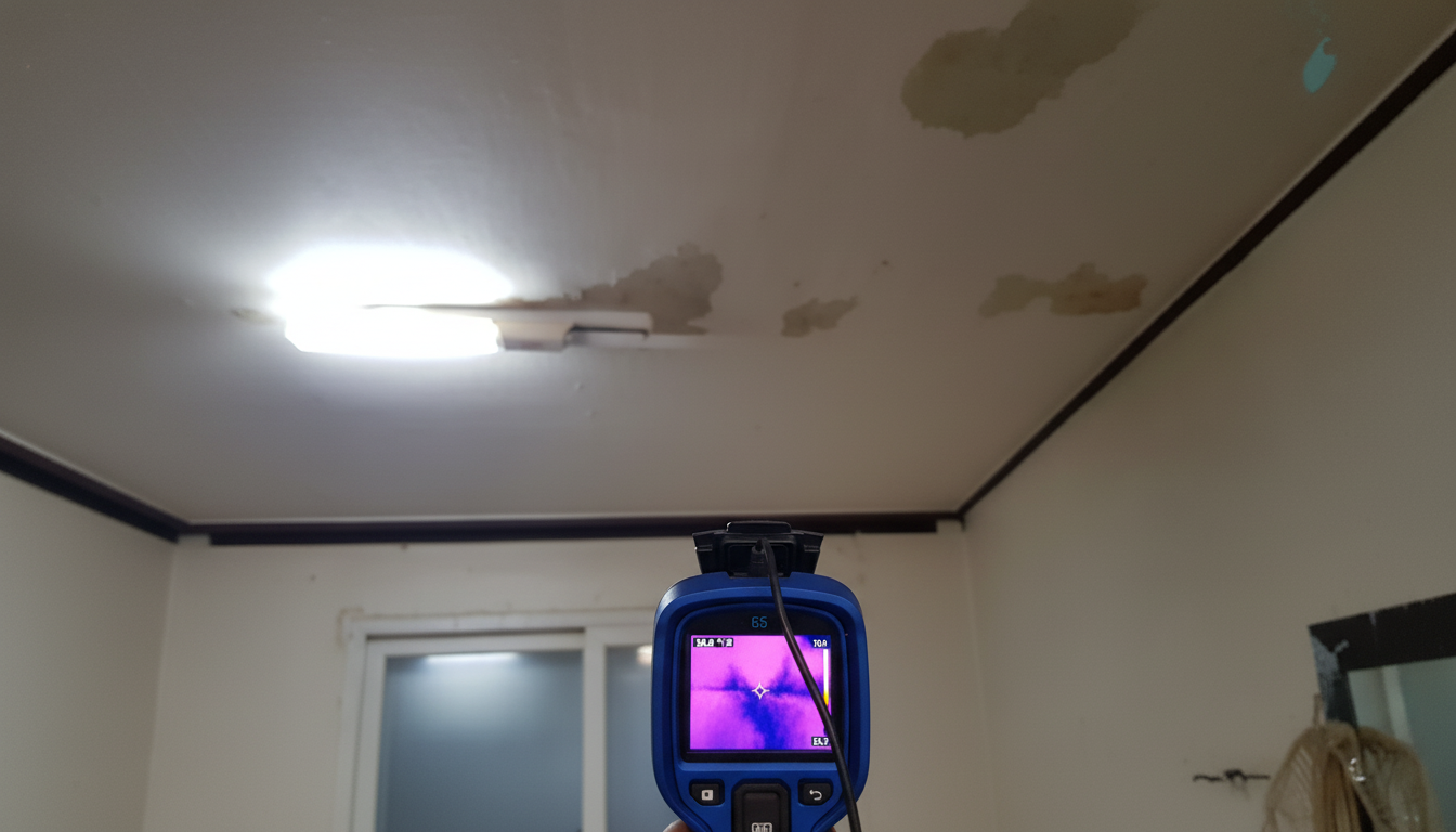 열화상 카메라로 누수위치 확인