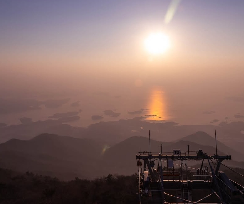 하동 케이블카 일출