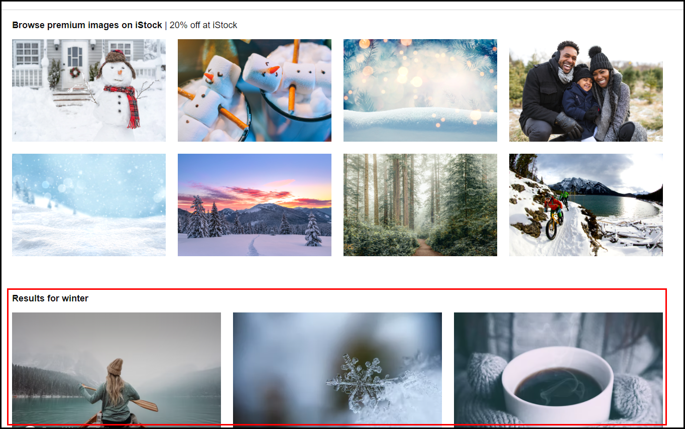 winter 검색 페이지