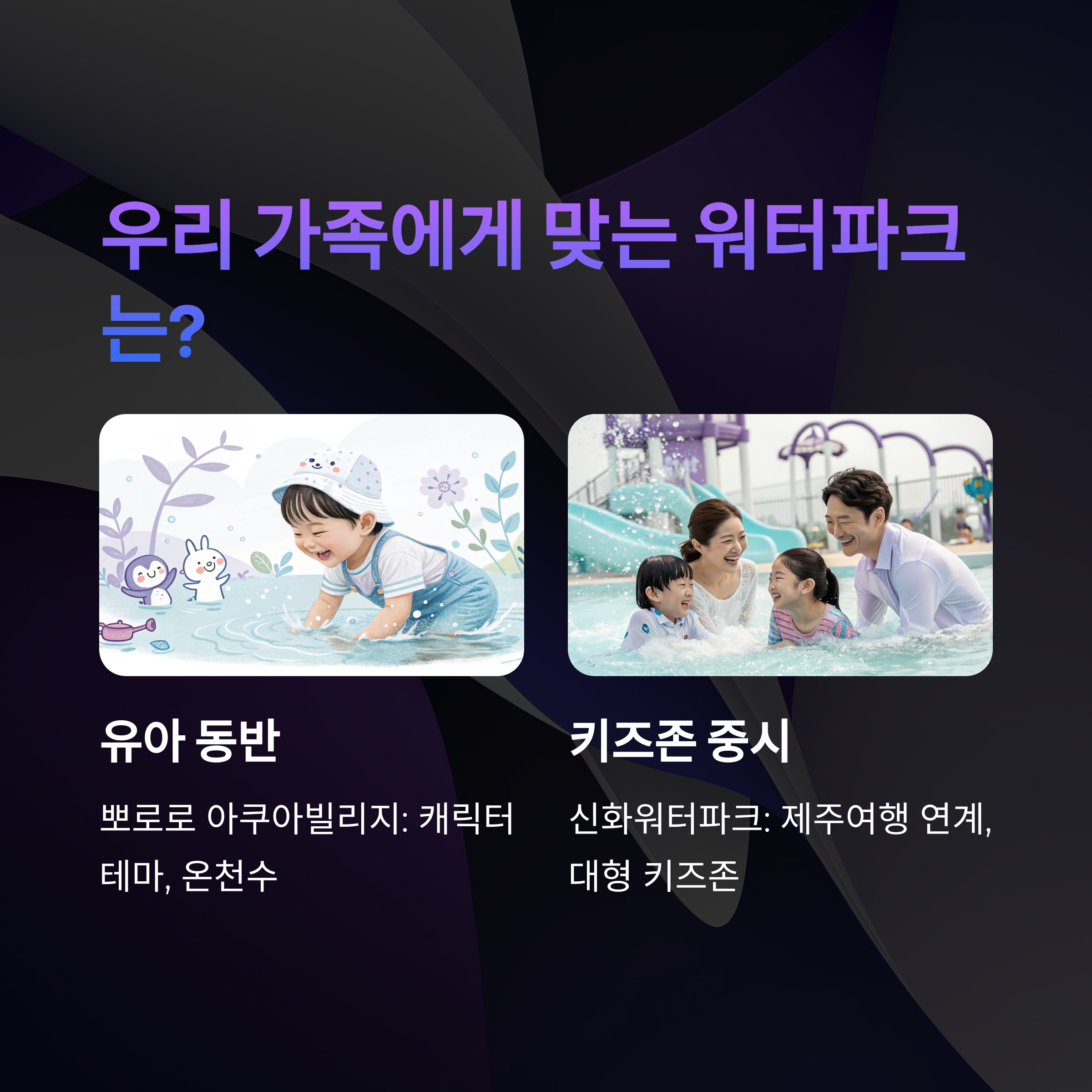 우리 가족에게 맞는 워터파크는?