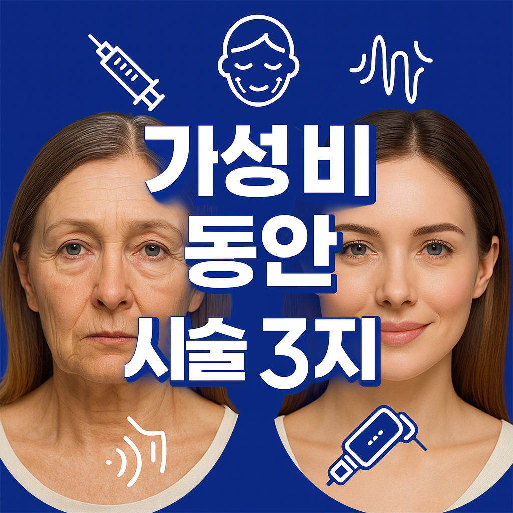 40대 50대 확 늙어 보이는 이유와 가성비 동안 시술 3가지