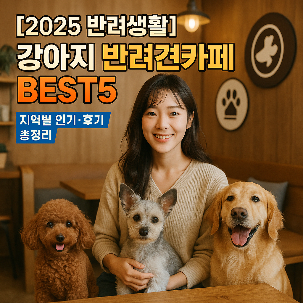 [2025 반려생활] 강아지 반려견카페 BEST5 ｜ 지역별 인기·후기 총정리