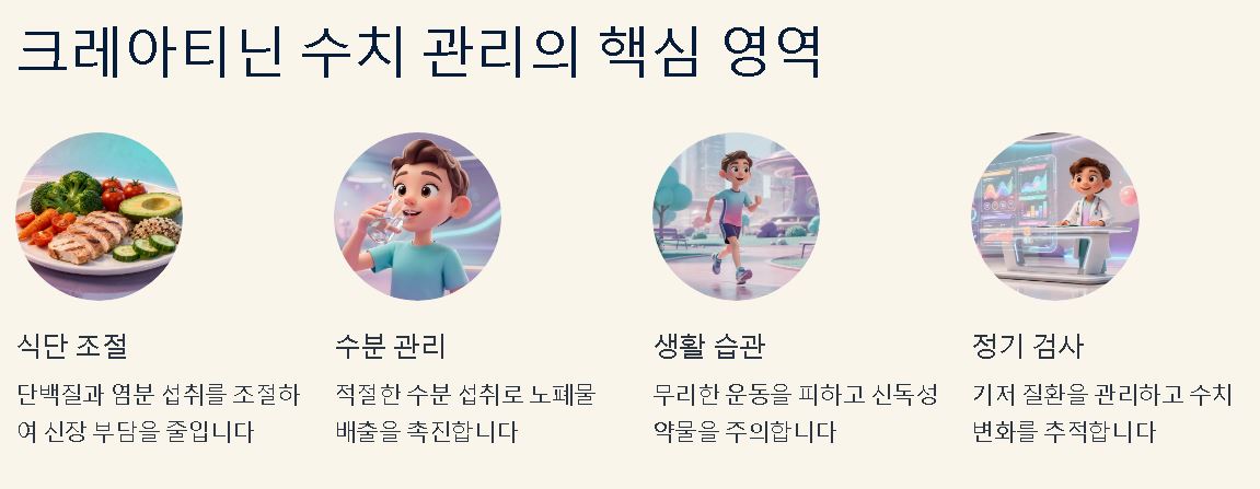 크레아티닌 수치 낮추는법