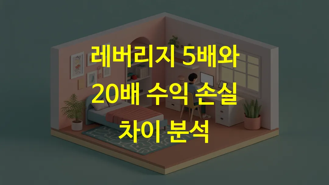 레버리지 5배와 20배 수익 손실 차이 분석