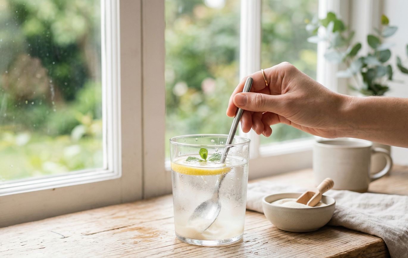 콜라겐 분말을 비타민C가 풍부한 레몬과 함께 마시면 흡수에 도움이 된다.