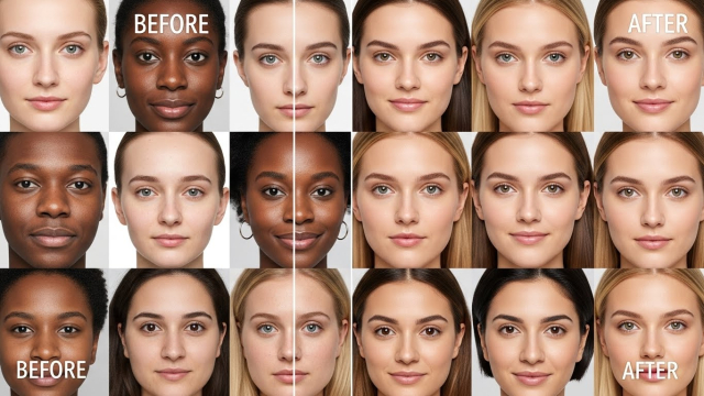 글루타치온과 피부 톤 변화를 개념적으로 표현한 그림