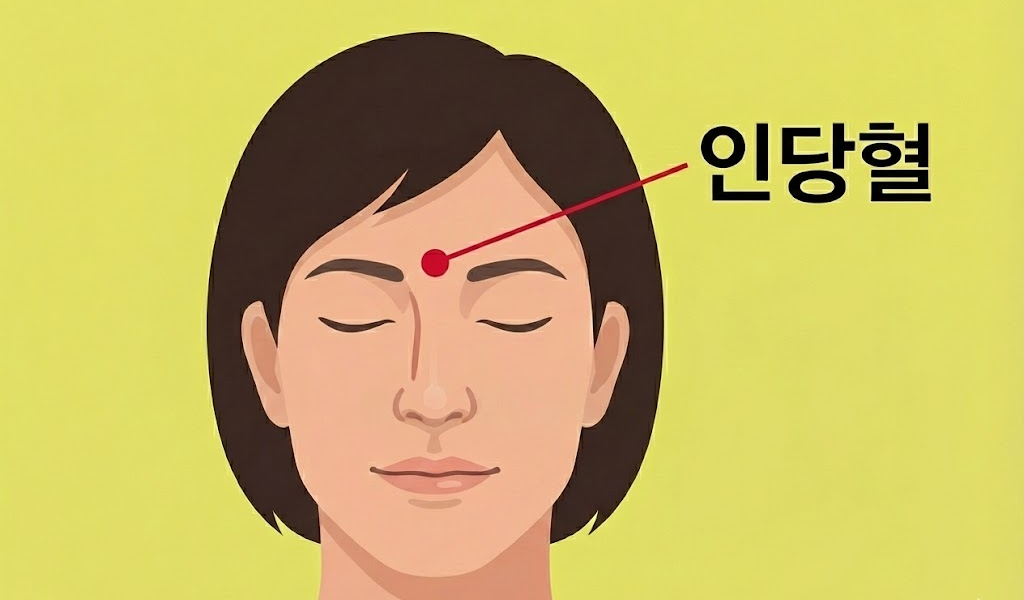 미간 사이의 '인당혈(印堂穴)'
