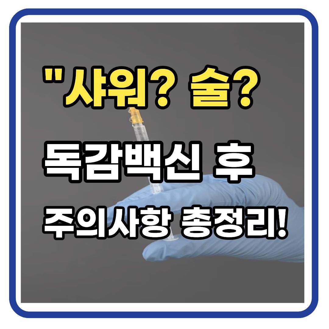 독감 예방접종 백신 3가 4가 차이 가격  시기 샤워  음주까지 총정리