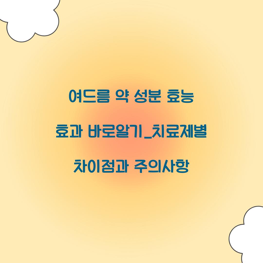 여드름 약 성분 효능 효과