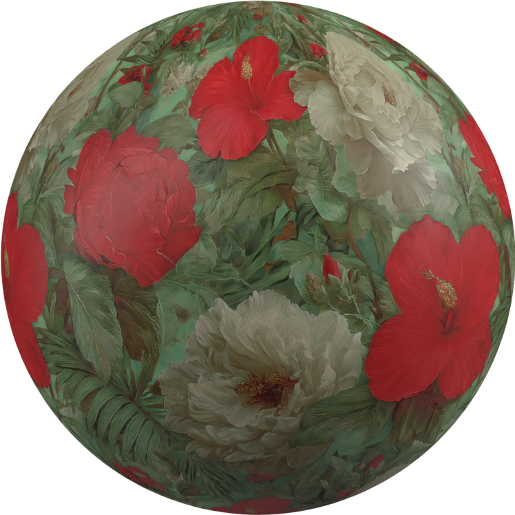 lush red white blossoms texture