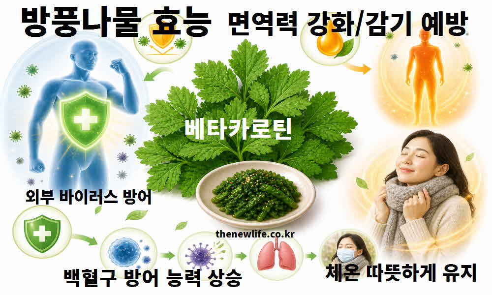 방풍나물 효능 면역력 강화 감기 예방