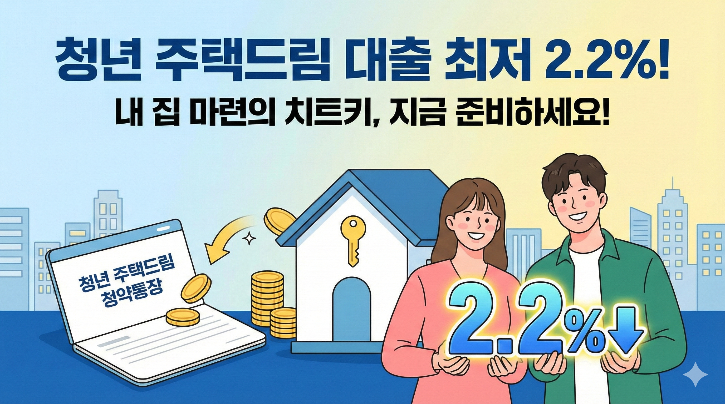 청년 주택드림 청약통장 대출 최저2.2%