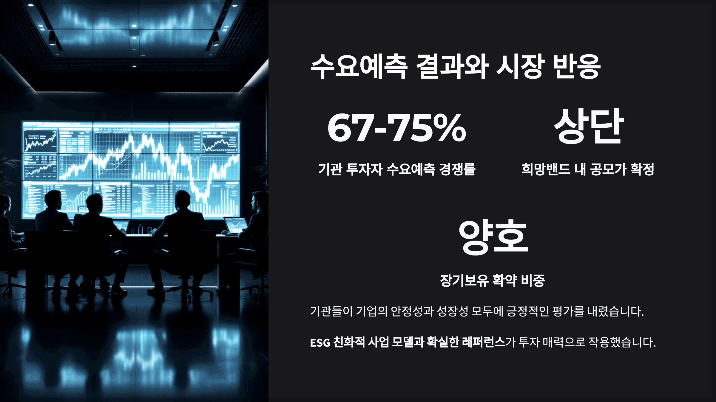 수요예측 결과와 시장 반응