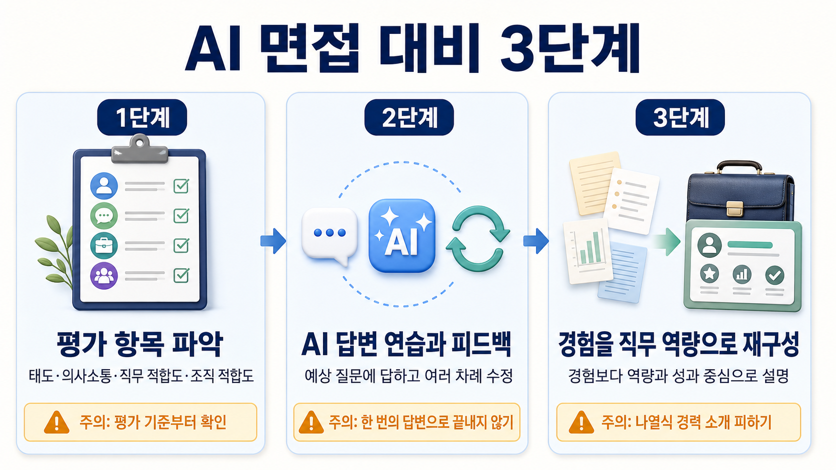 AI 면접 대비 3단계