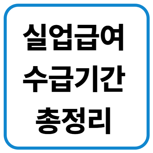 실업급여 수급기간 총정리 이미지