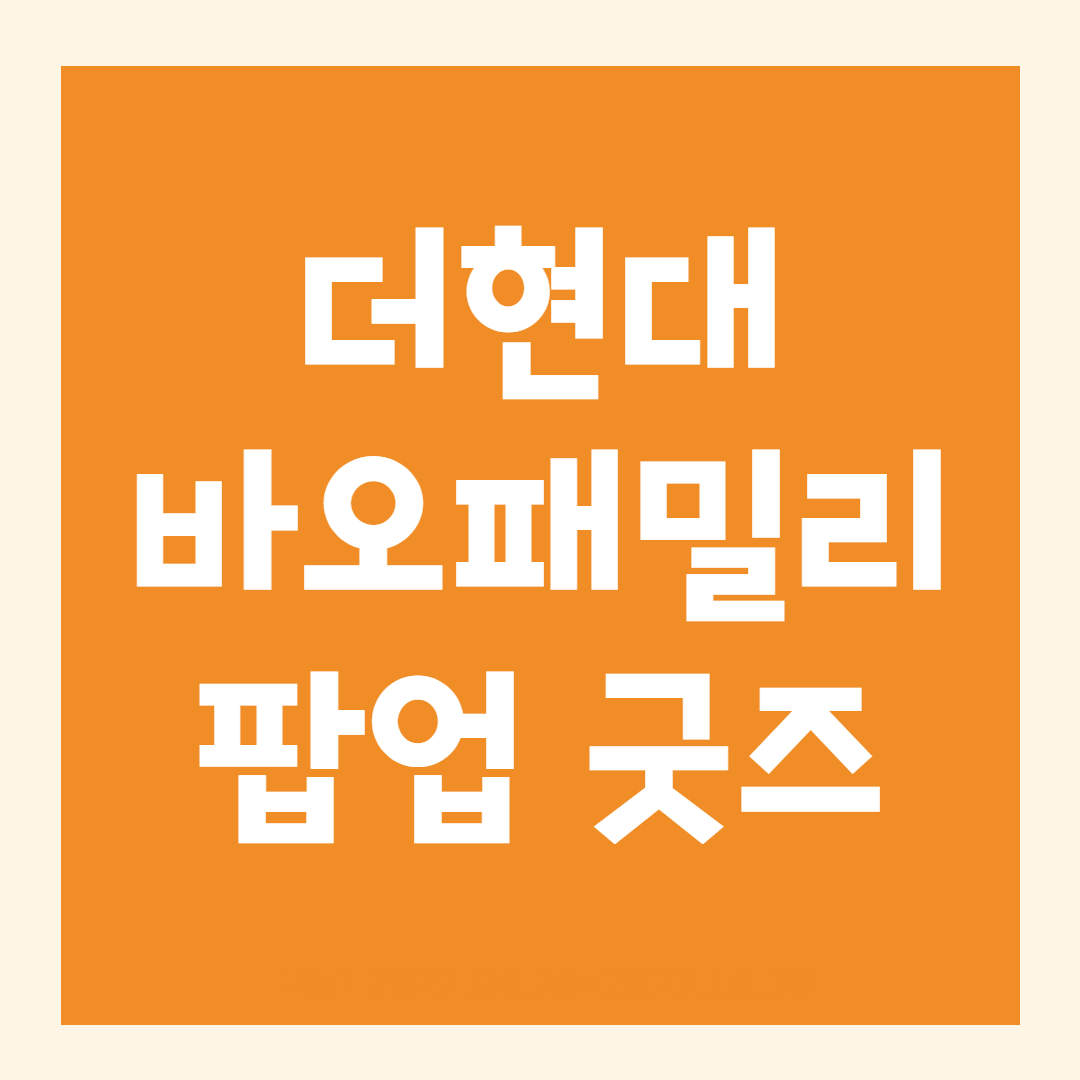 더현대 바오패밀리 팝업스토어 굿즈 예약판매