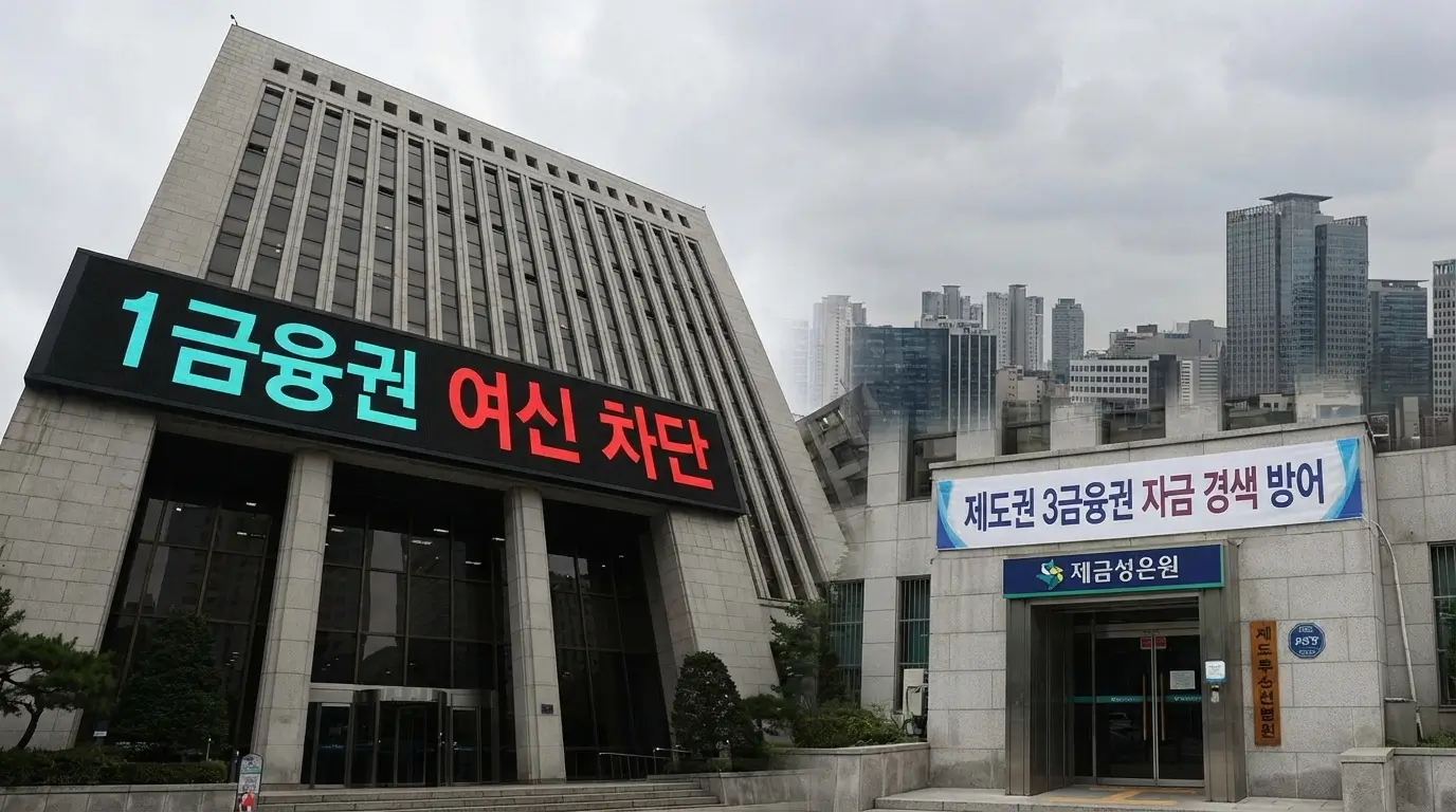 1금융권 여신 차단 및 제도권 3금융권 자금 경색 방어