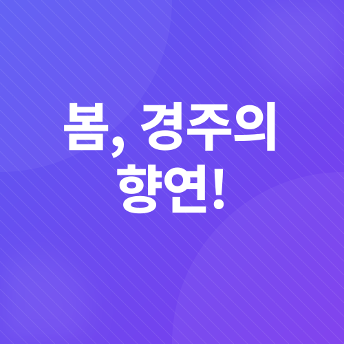 경주 벚꽃 축제_1