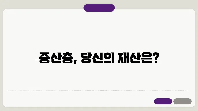 재산으로 보는 중산층의 기준, 떠오르는 질문들!
