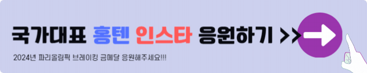 국가대표 홍테 인스타 응원하기