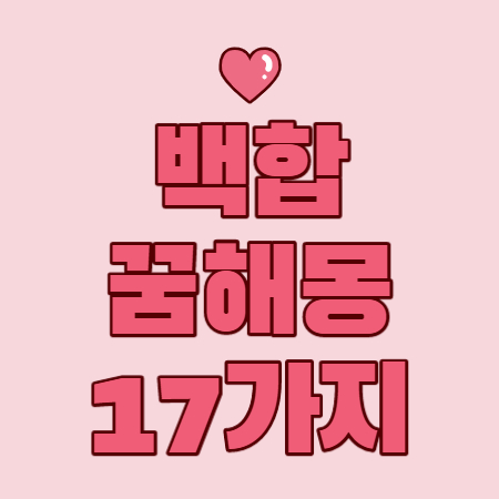 백합 꿈해몽 17가지 