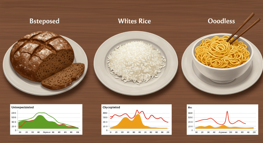 빵&middot;밥&middot;면, 혈당을 가장 높이는 음식은